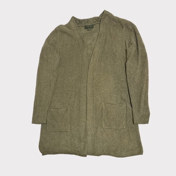 Barefoot Dreams - CozyChic Lite Travel Cardigan - Green - Size Medium - Picture 5 of 8